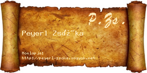 Peyerl Zsóka névjegykártya